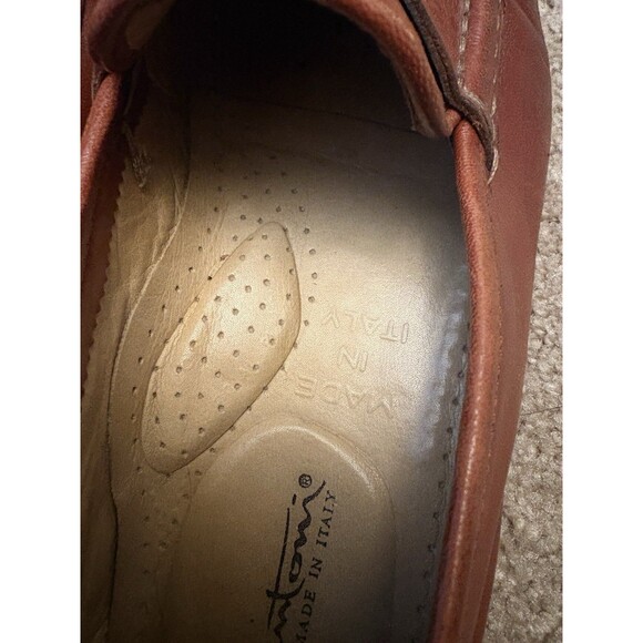 Santoni Men’s Brown Leather Penny Loafers US Size 9D Dress Shoes Made In Italy main image 5